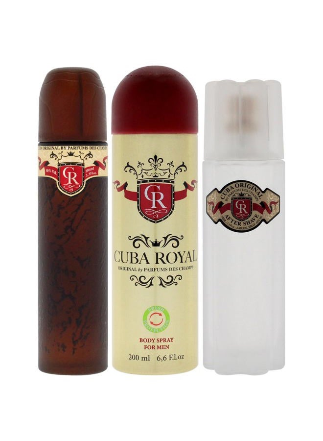 Cuba Royal by Cuba for Men - 3 Pc Gift Set 3.3oz EDT Spray, 6.7oz Body Spray, 3.3oz After Shave - Image 2