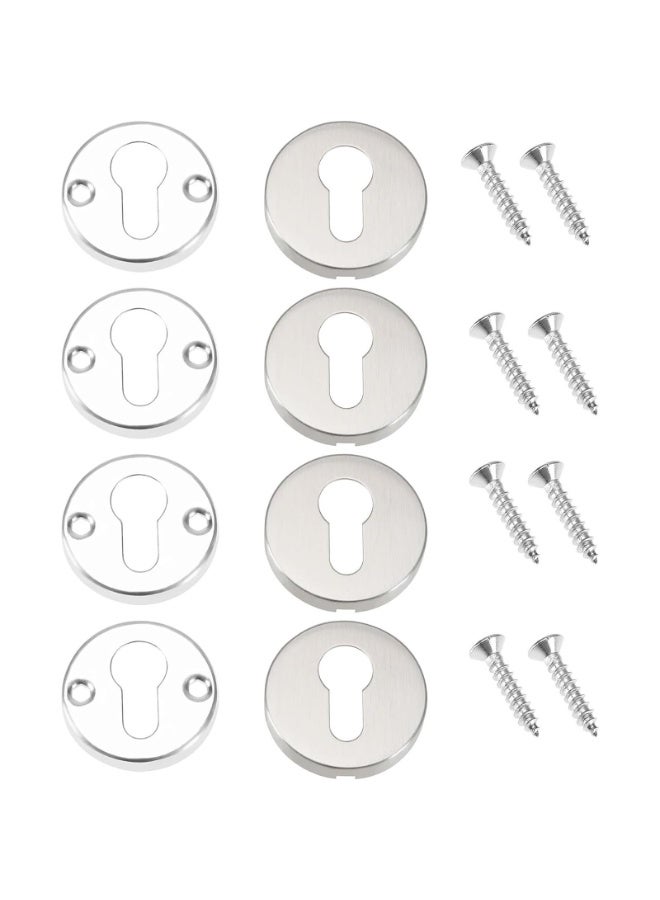 4PCS,Concealed Key Hole Cover Door Key Cover Stainless Steel Escutcheon Keyhole Cover Door Accessories for Cabinets Drawer Escutcheon Keyhole Cover - Image 1