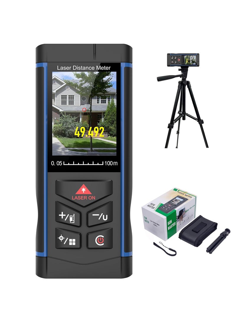 S.Fine - Outdoor Laser Measure 328ft Laser Distance Measurement Tool with Point Finder Camera 100m Digital Long Distance Meter Laser Measuring Ruler with Electronic Horizontal Calibration - Image 1