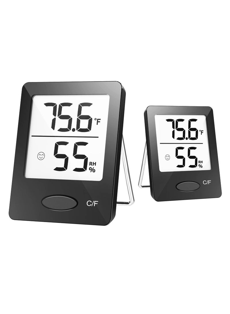 KASTWAVE Digital Thermometer Hygrometer, Indoor Humidity Meter, Home Temperature Thermometers Sensor Gauge, Temp Monitor Humidistat for Baby Room, Outside, Greenhouse Plant, Incubator 2 Pack - Image 1