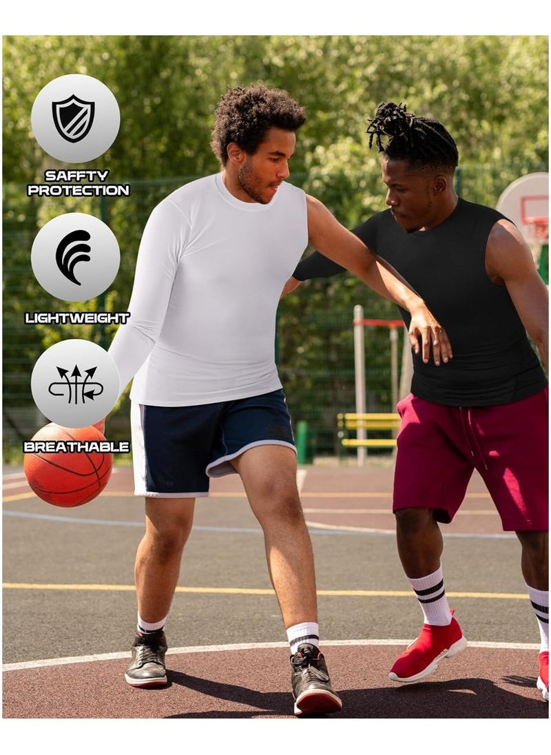 Generic - Pcs Compression Shirts for Men Long Sleeve, Quick Dry Mens Single Sleeve Compression Shirts, 1/2 Single Arm Athletic Base Layer Undershirt Gear - Image 1
