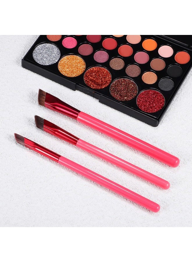 Lurrose 3Pcs 4D Hair Brow Stamp Brush, Multi Function Eyebrow Brush Set Square Angled Eyebrow Brush for Filling Eyebrows and Concealer - Image 3