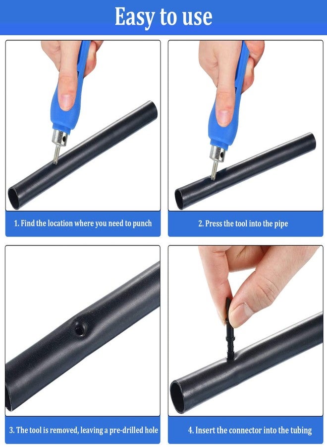 OUKENS Drip Irrigation Hole Punch Tool, 2Pcs 3-8mm Dripper Hole Puncher for Irrigation Tubing, Plastic & Stainless Steel Punch Tool for Drip Emitters, Sprinklers, and Watering Systems - Image 5