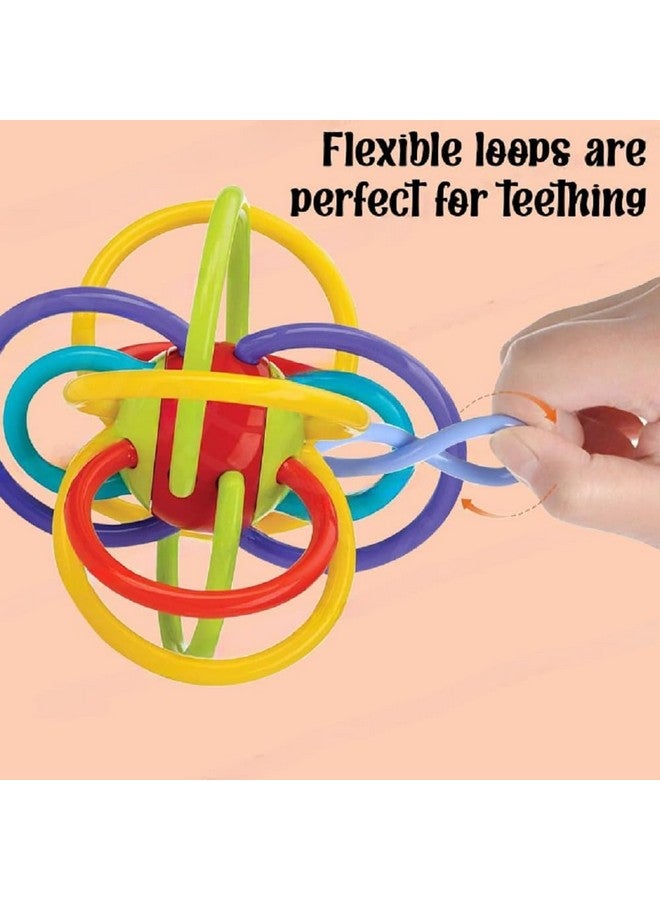 Magicwand® Sensory Baby Teether Tube Ball Loopi Toy for New Borns【100% Safe & Non-Toxic】【6 Months & Up】【Multi-Colored】【Pack of 1】 - Image 3