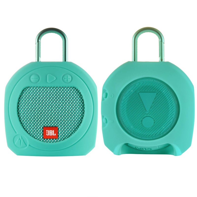 TXEsign Protective Silicone Stand Up Case for JBL Clip 3 Waterproof Portable Speaker (Teal) - Image 1