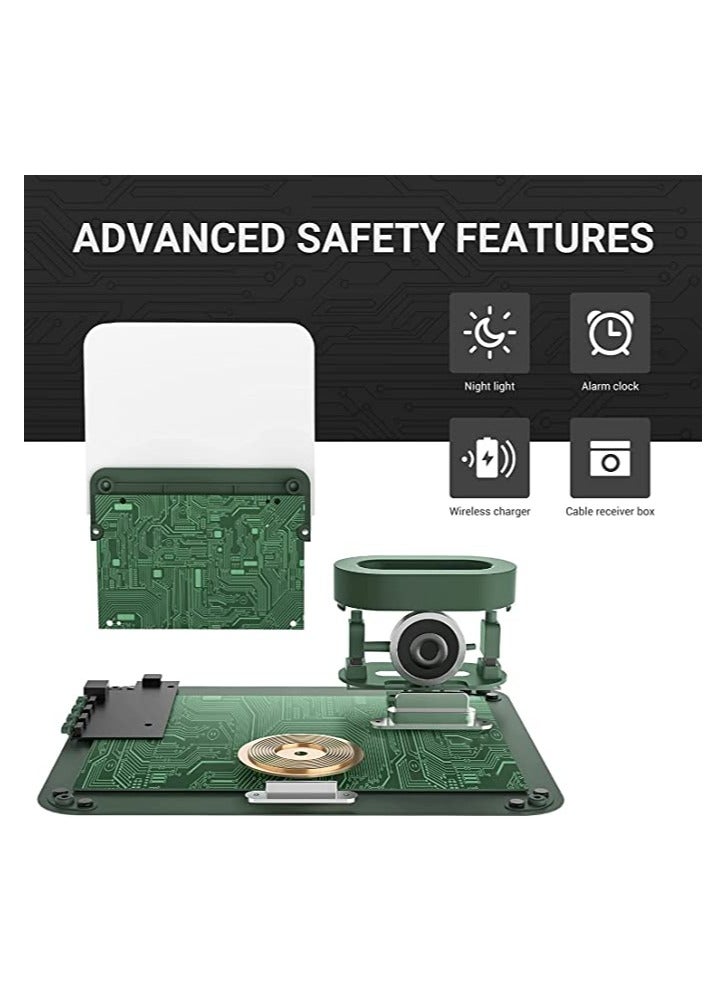 KASTWAVE Wireless Charging Station 3 in 1 Fast 15W Wireless Charger with Alarm Clock and Night Light Charging Dock for iPhone 12/13/14 Pro/13 Mini/13 Pro Max/12 pro Samsung AirPods Creative Business Gift - Image 5