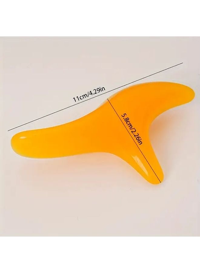 Honey Wax Yellow Triangular Meridian Massager Acupoint Stick for Foot Leg Reflexology - Image 3
