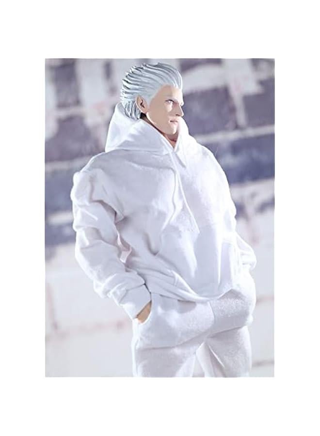 1/6 Scale Figure Doll Clothes, Hoodie+Pants Costume for 12 inch Male Action Figure Phicen/TBLeague MYF13-White - Image 2