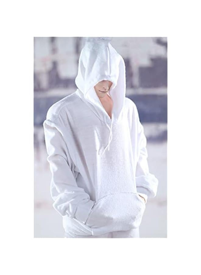 1/6 Scale Figure Doll Clothes, Hoodie+Pants Costume for 12 inch Male Action Figure Phicen/TBLeague MYF13-White - Image 5