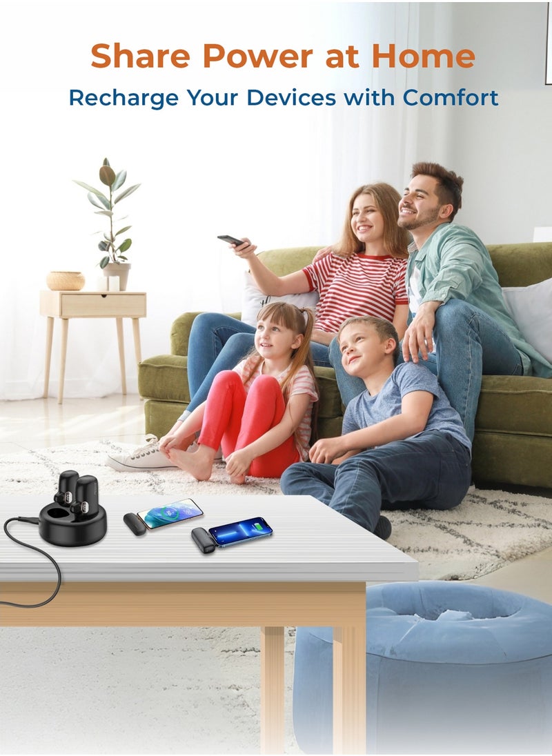 PEGANT Power Bank 5000mAh, 3 Compact Powerbanks with Charging Station, USB C Fast Charging Travel Charger Kit, Portable External Backup Battery, 20W PD3.0 18W QC3.0  - Image 4