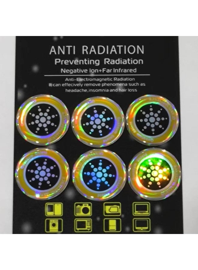 Six Pieces Of Energy Anti-radiation Shield/mobile Phone Anti-radiation Sticker/negative Ion Anti-radiation Mobile Phone Sticker Shield Can Be Formulated At Will.-Color:6 Pieces Of Golden Soft Sheets