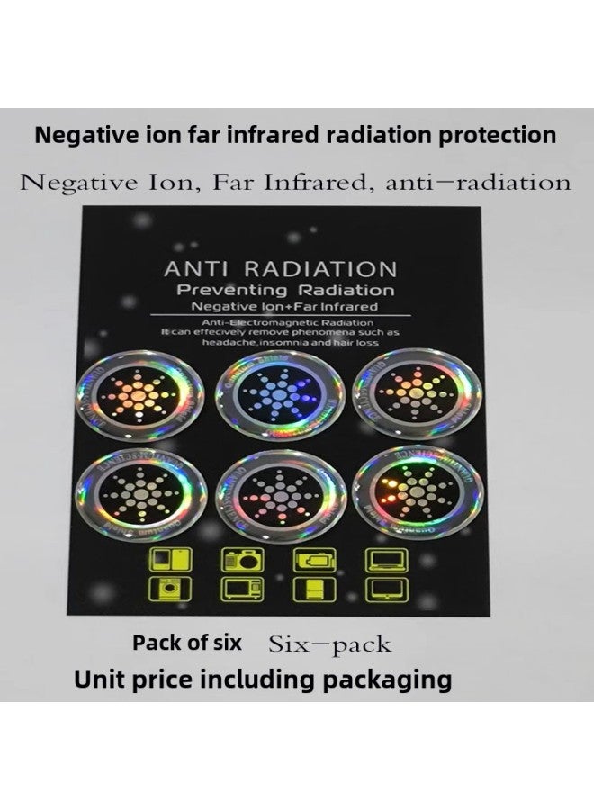 Six Pieces Of Energy Anti-radiation Shield/mobile Phone Anti-radiation Sticker/negative Ion Anti-radiation Mobile Phone Sticker Shield Can Be Formulated At Will.-Color:6 Pieces Of Golden Soft Sheets