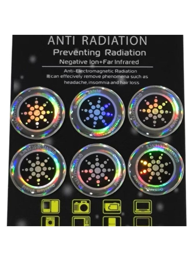 Six Pieces Of Energy Anti-radiation Shield/mobile Phone Anti-radiation Sticker/negative Ion Anti-radiation Mobile Phone Sticker Shield Can Be Formulated At Will.-Color:6 Pieces Of Golden Soft Sheets