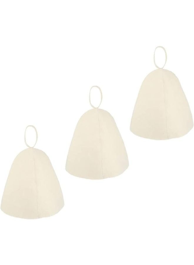 3 Pieces Sauna Bath Cap Accessories for Hair - Image 1