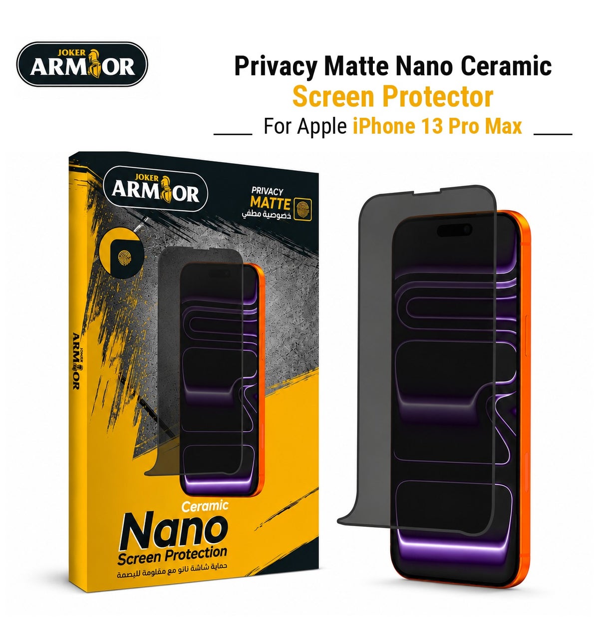 armor Armor iPhone 13 Pro Max Privacy Screen Protector ceramic Z8418631DADD6E6865E71Z