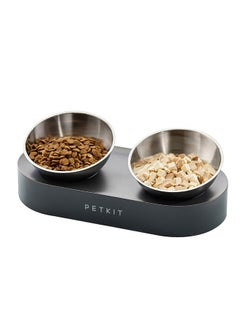 PetKit PETKIT Raised Dog Cat Food Bowl 304 Stainless Steel, Elevated Pet Food and Water Bowl Dishes, Elevated Cat Bowls, Non-Slip Tilted Cat Bowl No Spill  - Image 1