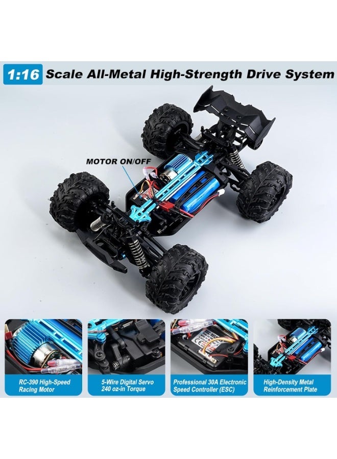 epicarma RC Car 1:16 Scale 4WD High Speed Remote Control Monster Truck 50KM/H Fast Off Road RC Buggy with 2.4GHz Control, Rechargeable Battery, Drift Racing All Terrain RC Car for Kids Adults Boys - Image 4