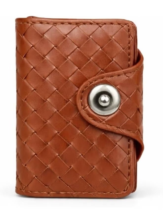 زوبا محفظة بطاقات من الجلد بتصميم حصان امبريال مع زر كبس للاغلاق (هافان) - Image 1