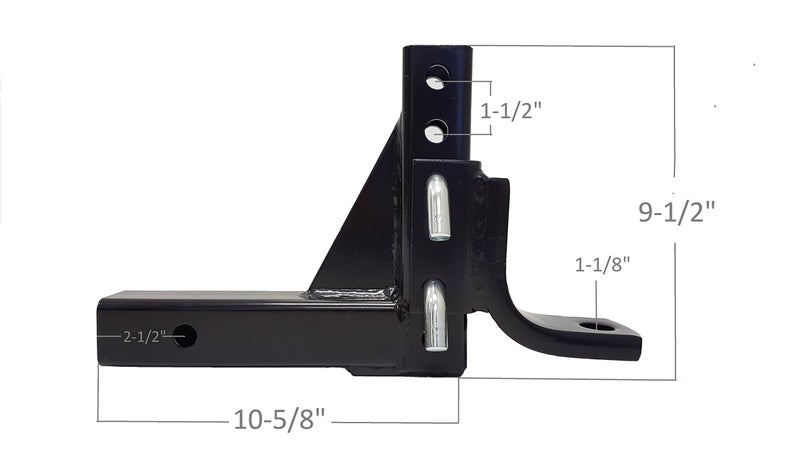 MaxxHaul 70067 Trailer Hitch - 8-Position Adjustable Ball Mount Tow Hitch - 5000 lbs. GTW Capacity , Black - Image 5