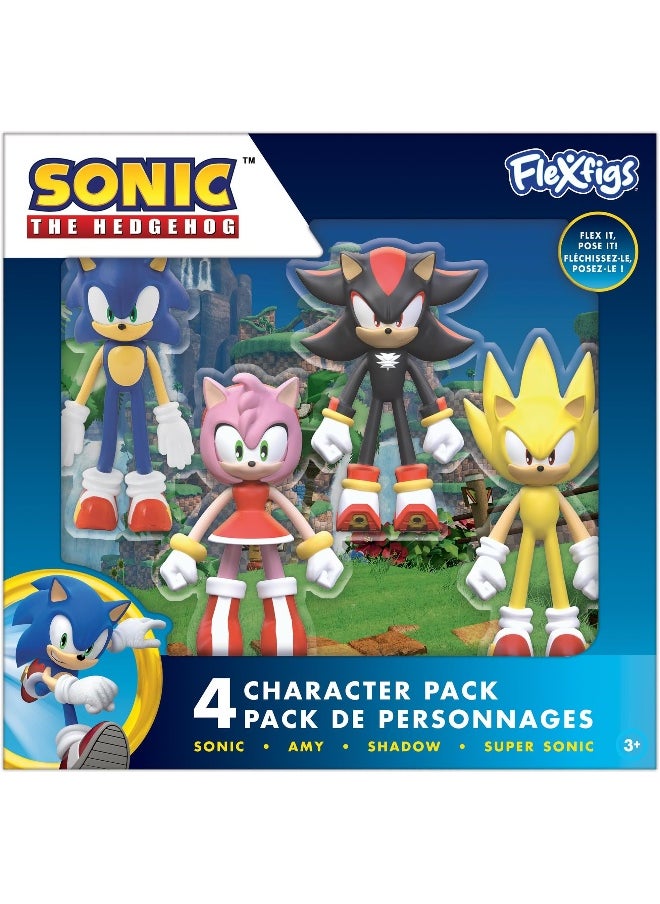 SONIC - Sonic The Hedgehog FleXfigs S1 Action Figures (Pack of 4) - Image 1