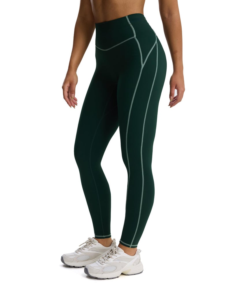 Aoxjox Workout Leggings for Women High Waisted Lexi Lined Exercise Athletic Gym Fitness Yoga Pants 26" (Forest Green/Sage Green, Large) - Image 1