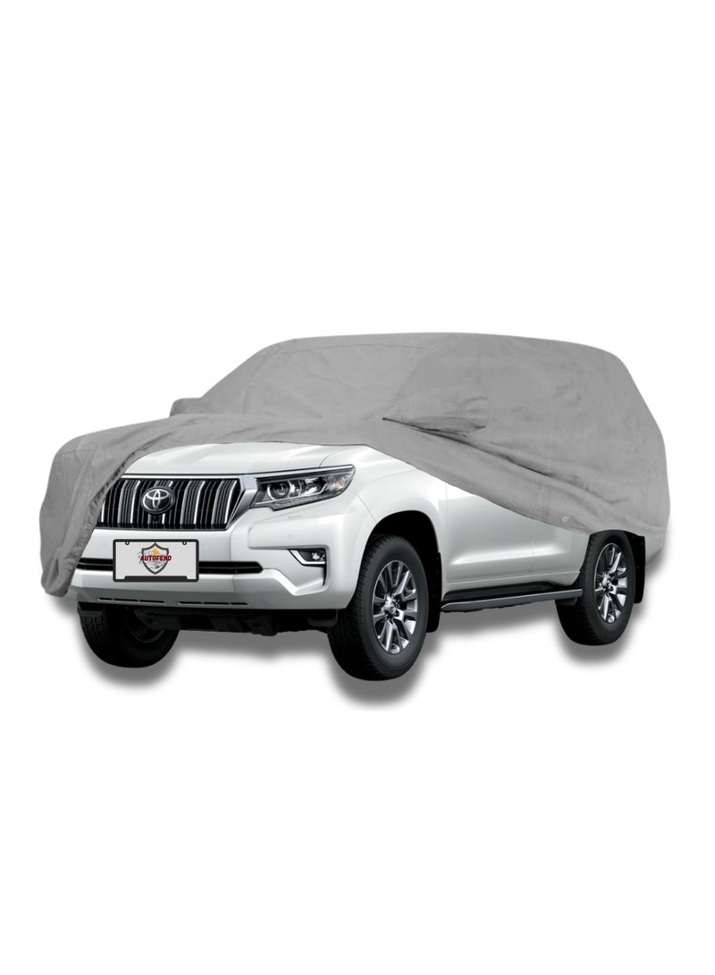 Zipporah All Weather Premium Lightweight 6-Layers Protective Car Cover 210T Compatible for 2010-2025 Toyota Prado and Lexus GX  with Left Driver Side Door Zipper, Security Lock and Mirror Pockets - Image 2
