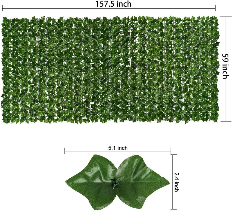 DearHouse Artificial Faux Ivy Hedge Privacy Fence Wall Screen, Leaf and Vine Decoration for Outdoor Garden Home Decor, (157.5 * 59inch) - Image 4