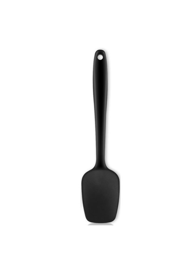 Armrouns Silicone Spatula Spoon, 11.2" Heat Resistan Rubber Spoonula, Black Non-Stick Spootula with Seamless, Flexible Scrapers for Baking Mixing Serving, Stirring. (Large 11.2) - Image 1