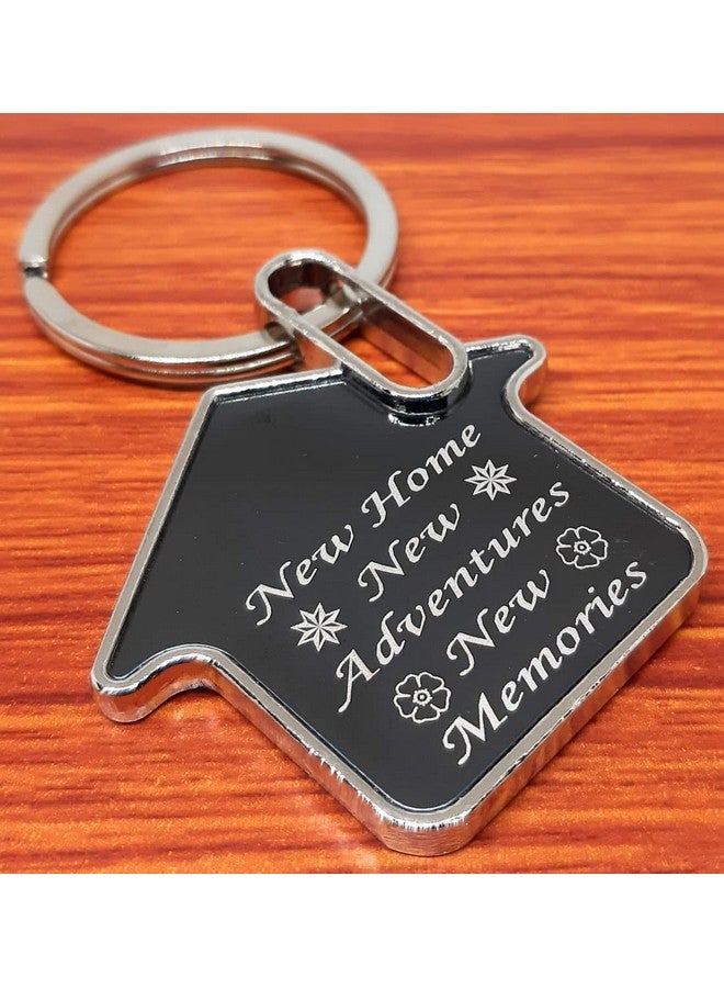 Aura Set Of 2 House Or Home Shaped Double Sided Sweet Message Gift Keychain For Housewarming New Home House Metal Keychain (2) - Image 5