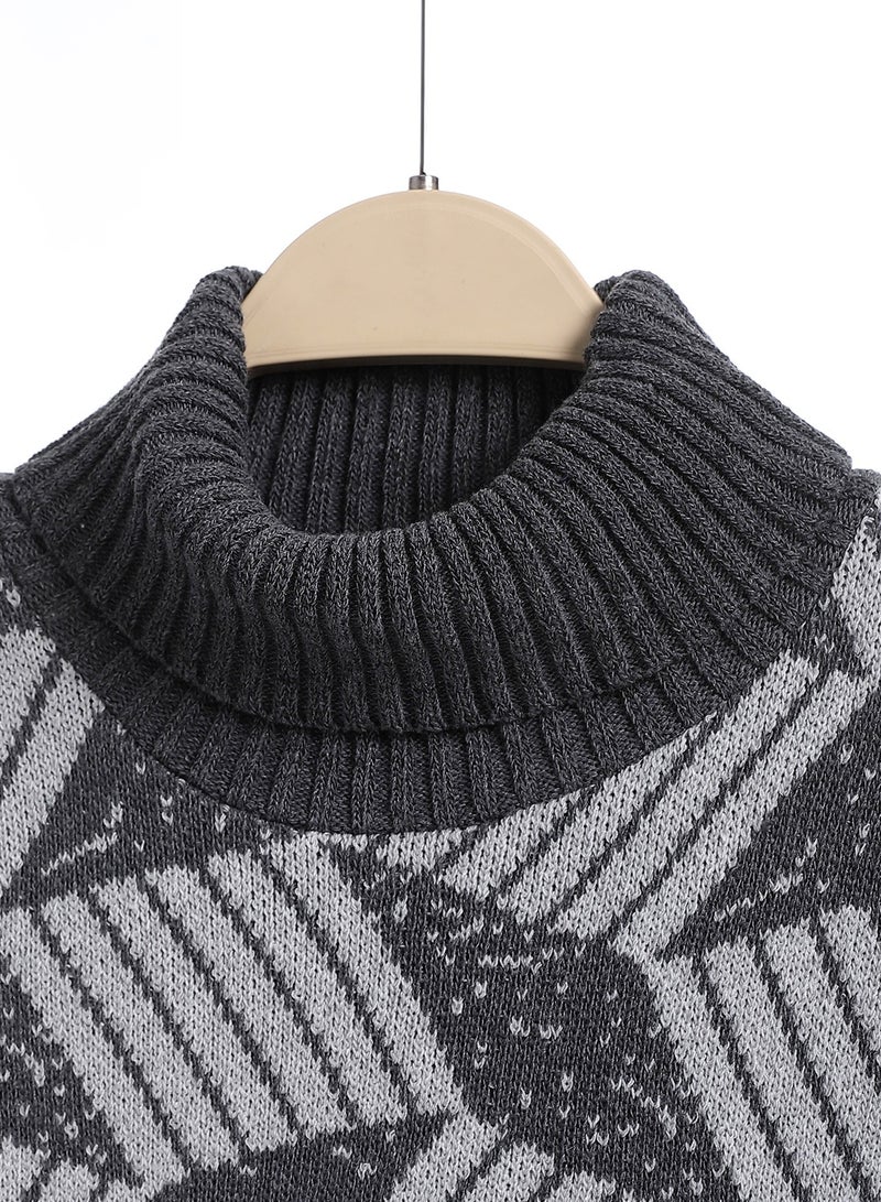 Caesar Girls Wool Pullover With Mutlicolour Design  - Image 3