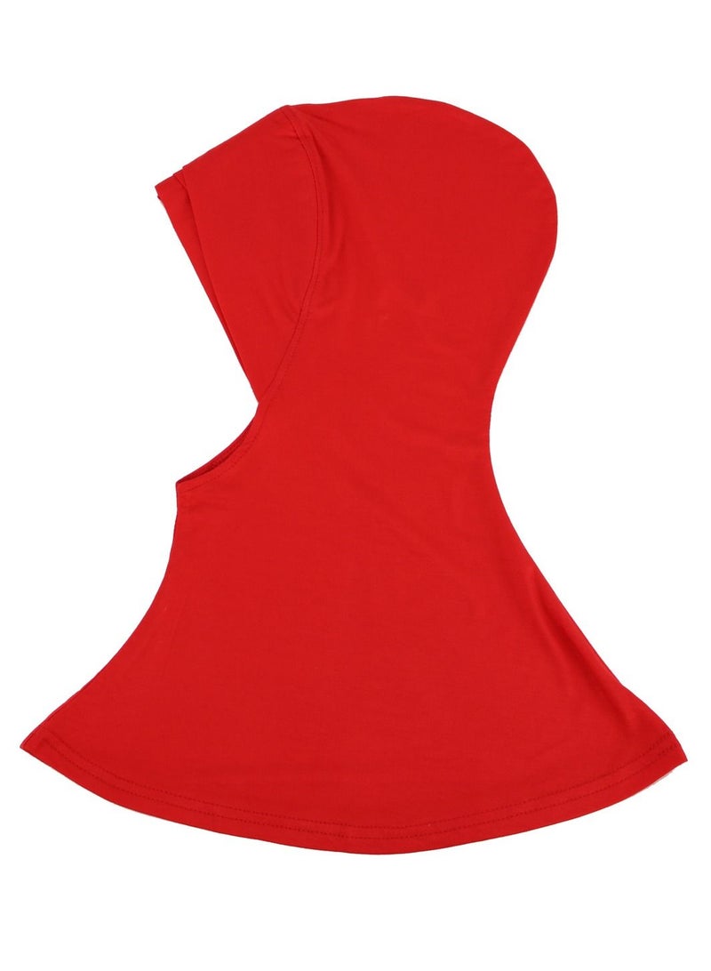 Loquat Muslim Women's Traditional Solid Color Modal Hijab Inner Cap Red - Image 2
