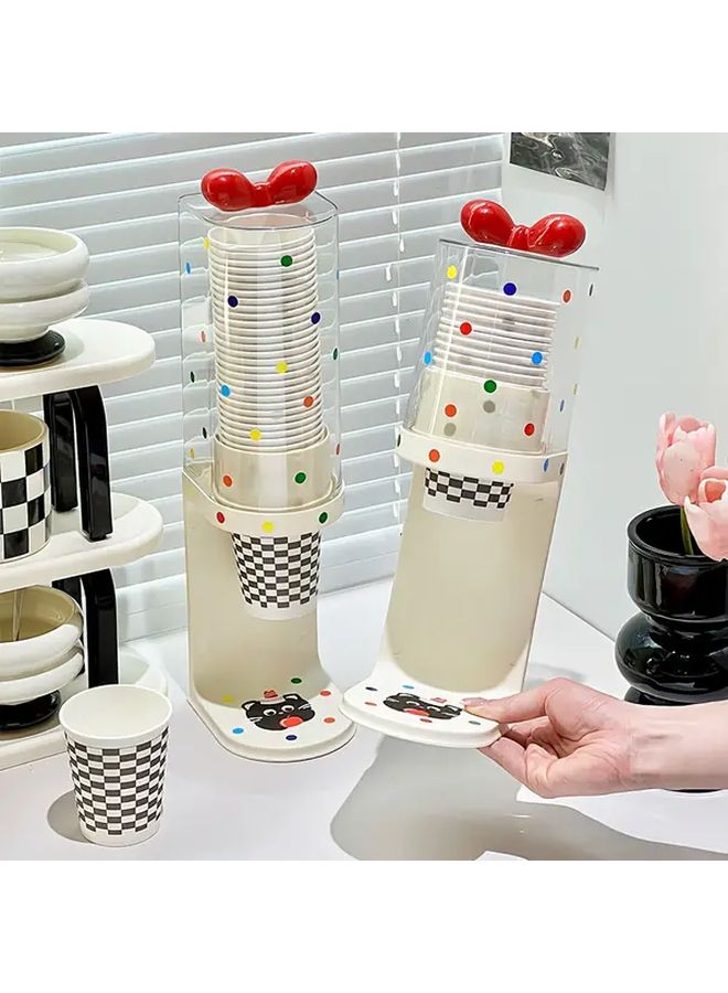 Large Upgraded Plastic Dispenser Cup Holder For Bathroom No Drill Organizer - Image 1