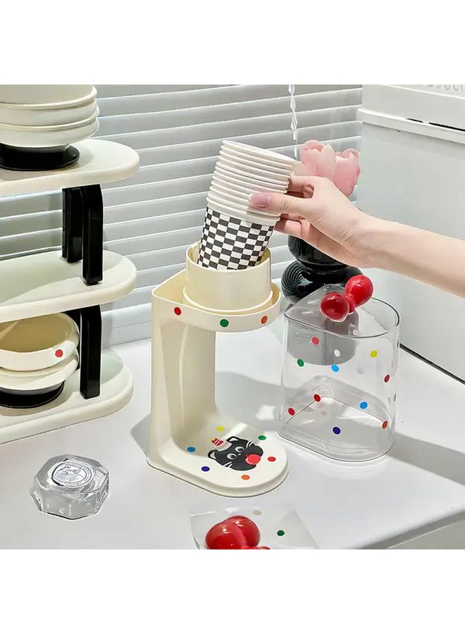 Large Upgraded Plastic Dispenser Cup Holder For Bathroom No Drill Organizer - Image 5