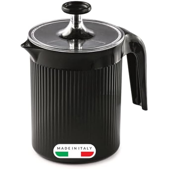 سنيبس كريمكس كابتشينو، رغوة حليب كابتشينو، لون أسود، أسود، 0.50 لتر، 10 × 145 × 152 سم، صنع في إيطاليا، خالٍ من مادة BPA والفثالات - Image 1