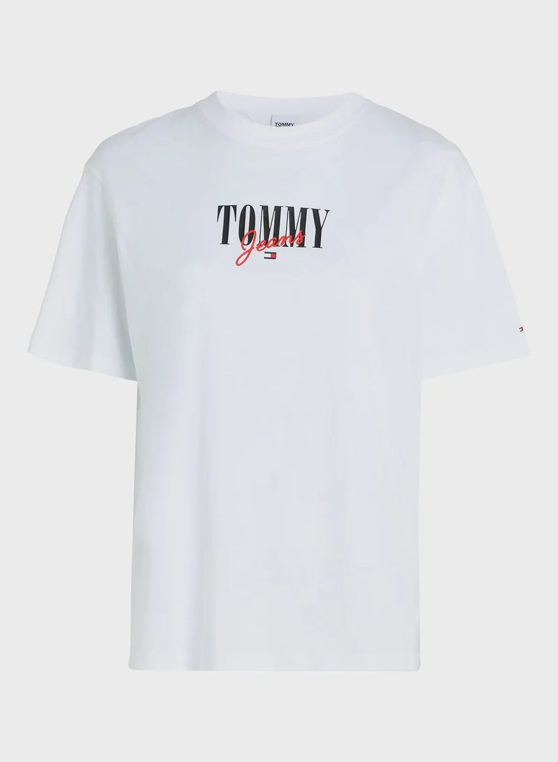 TOMMY JEANS Crew Neck Logo T-Shirt