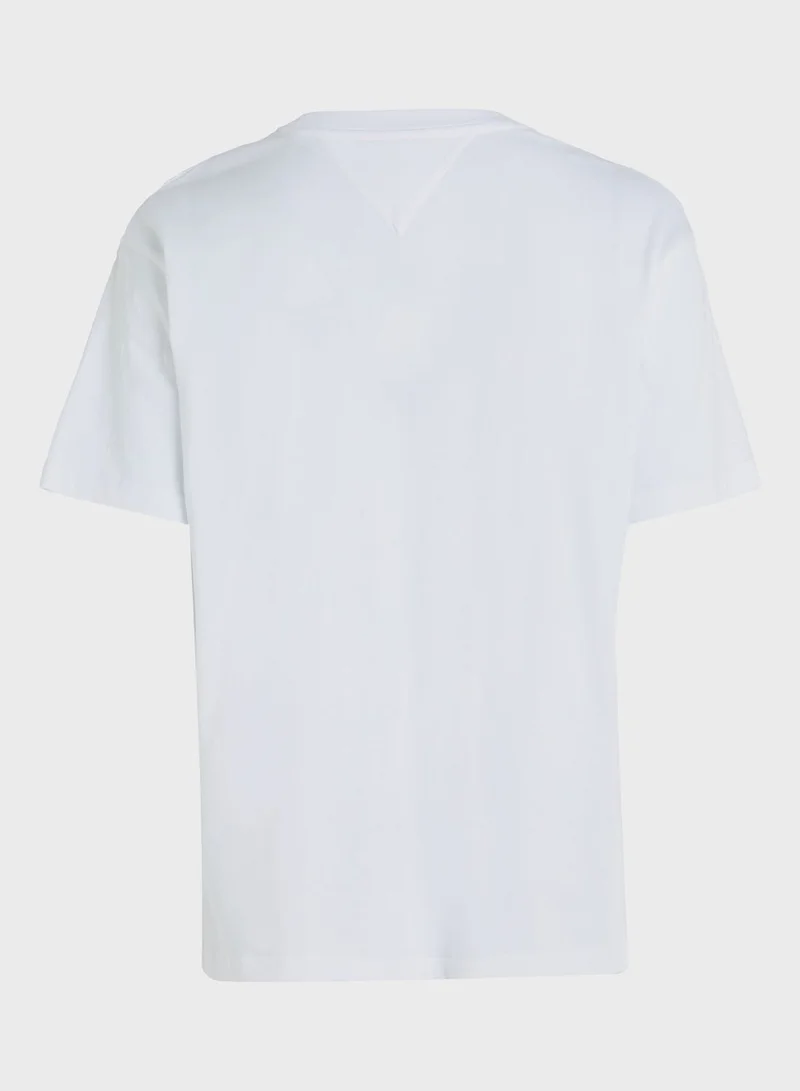 TOMMY JEANS Crew Neck Logo T-Shirt