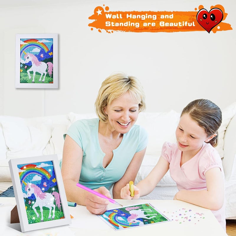 ZALIAFEI Diamond Art for Kids with Frames, Mosaic Gem Sticker Art Projects Kits, Holiday Crafts Supplies Gifts for Girls Boys Ages 6 7 8 9 10 11 12 - Image 3