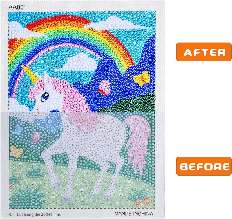 ZALIAFEI Diamond Art for Kids with Frames, Mosaic Gem Sticker Art Projects Kits, Holiday Crafts Supplies Gifts for Girls Boys Ages 6 7 8 9 10 11 12 - Image 4