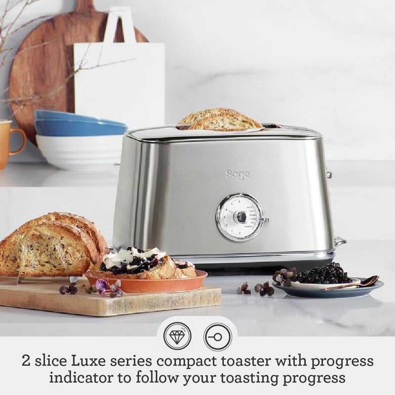 Sage - Toast Select Luxe 2 Slice Toaster with Extra-Wide Slots & time presets for each type of bread, Brushed Stainless Steel - KSA Version, 2 Year Manufacturer Warranty - Image 2