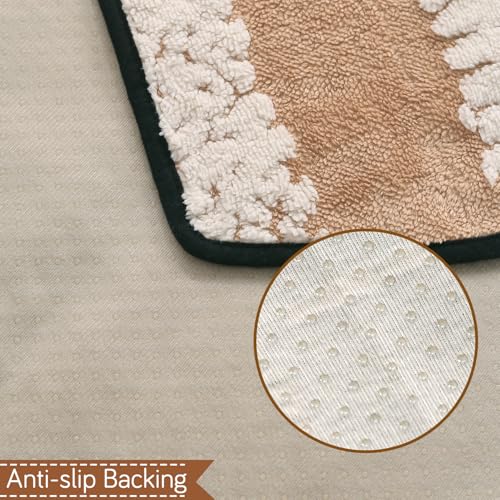 HOKIPO Luxury Wavy Anti Slip Plush Sofa Cover Mat | Make Your Own Sofa Cover Set, Mat Length 90(D) x 60(L) cm, Desert Brown (AR-5980-BR) - Image 5