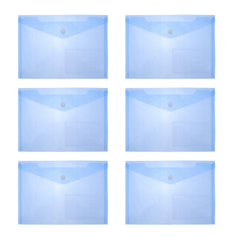 A5 Plastic Snap Button File Folders 30Pcs with Pocket for Office Document Storage - Image 2