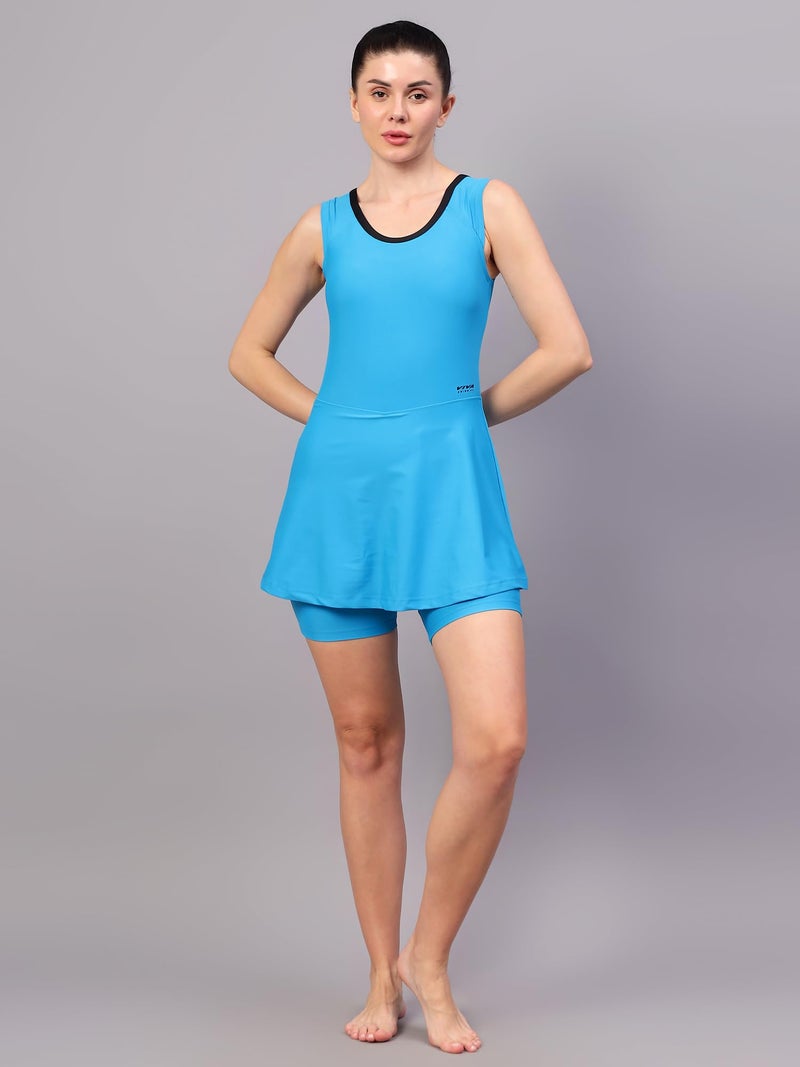VIVA Swimming OWSD-329 Female Swim Dress with Short Leg I Womens Swimming Costume I Swimwear for Women I One-Piece Swimsuits I Swimsuit for Women - Image 5