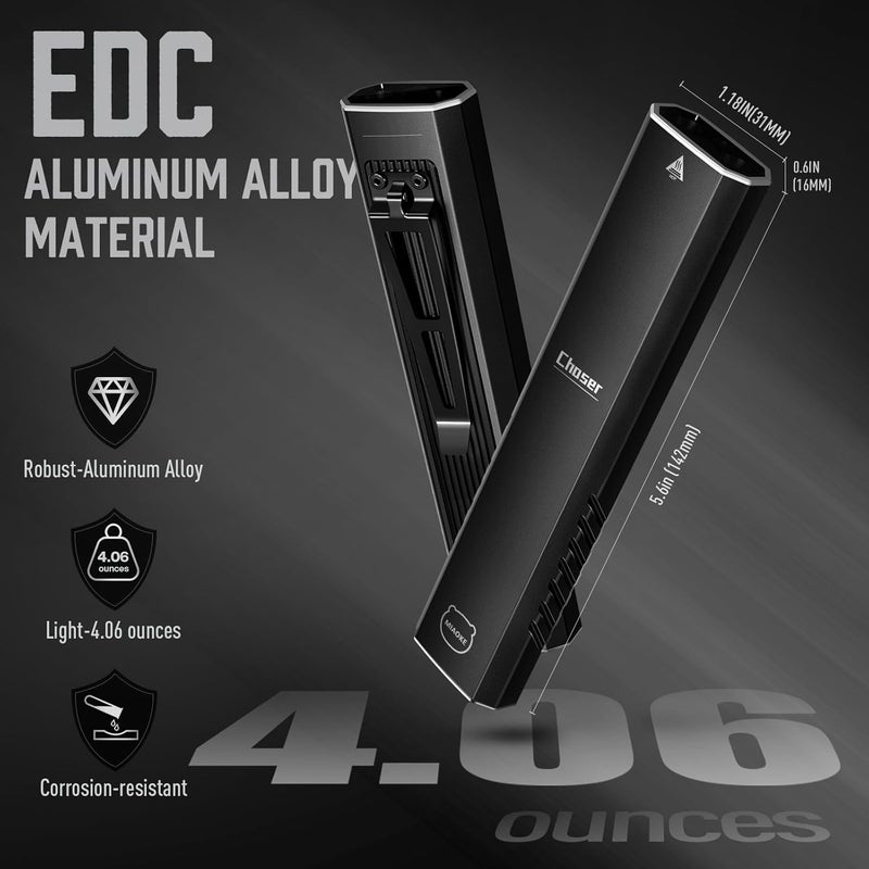 MIAOKE Rechargeable Slim EDC Flashlight 3000 Lumens with UV and White LED Light - Image 3