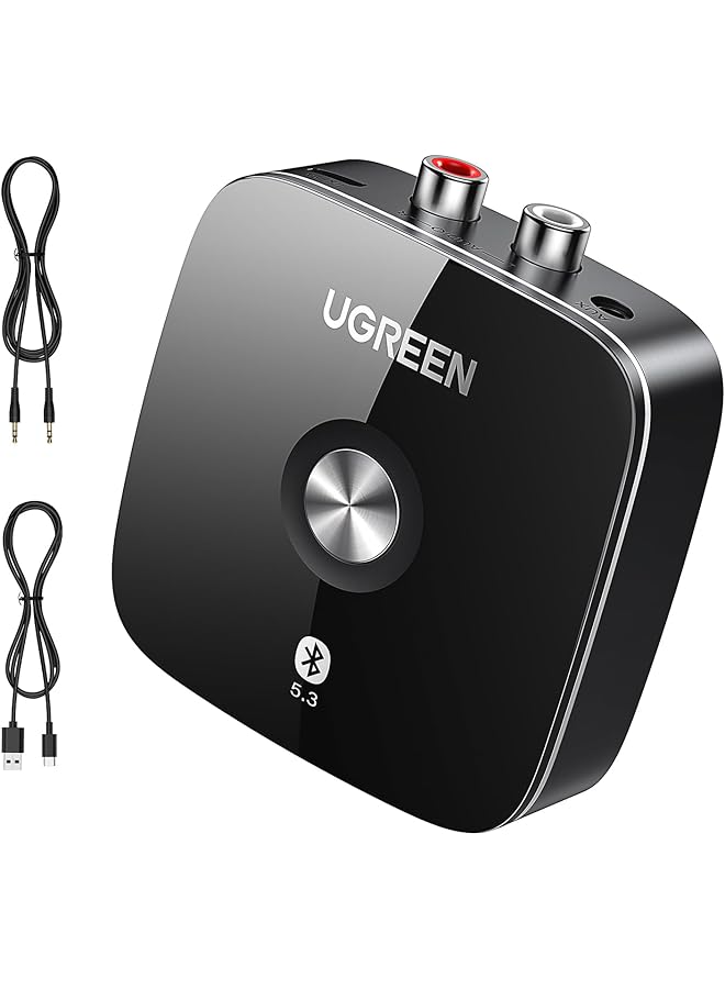 Ugreen Bluetooth Receiver 5.3, Wireless Audio Music Bluetooth Adapter For Home Car Music Streaming Sound System With 3.5Mm And 2 Rca Compatible With Phones Tablets Speaker Amplifier - Image 1