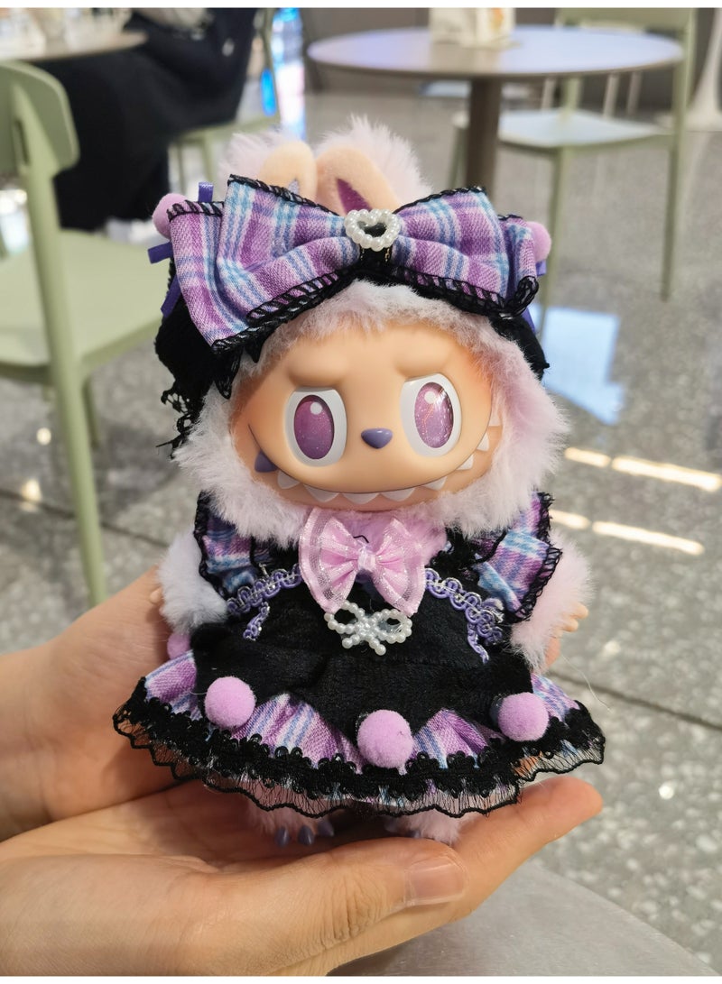 linkship Labubu Doll Clothes, Interchangeable Outfit Set for 17cm Hanging Plush, Stylish & Durable Apparel for 1st/2nd/3rd Gen Collection - Image 1