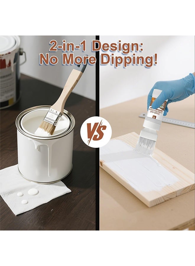 نوفا فرشاة وطلاء الخشب، قلم تصحيح الطلاء متعدد الأسطح سعة 5 أونصات، لإعادة تشطيب الأبواب والخزانات والأثاث والخشب (أبيض) - Image 5