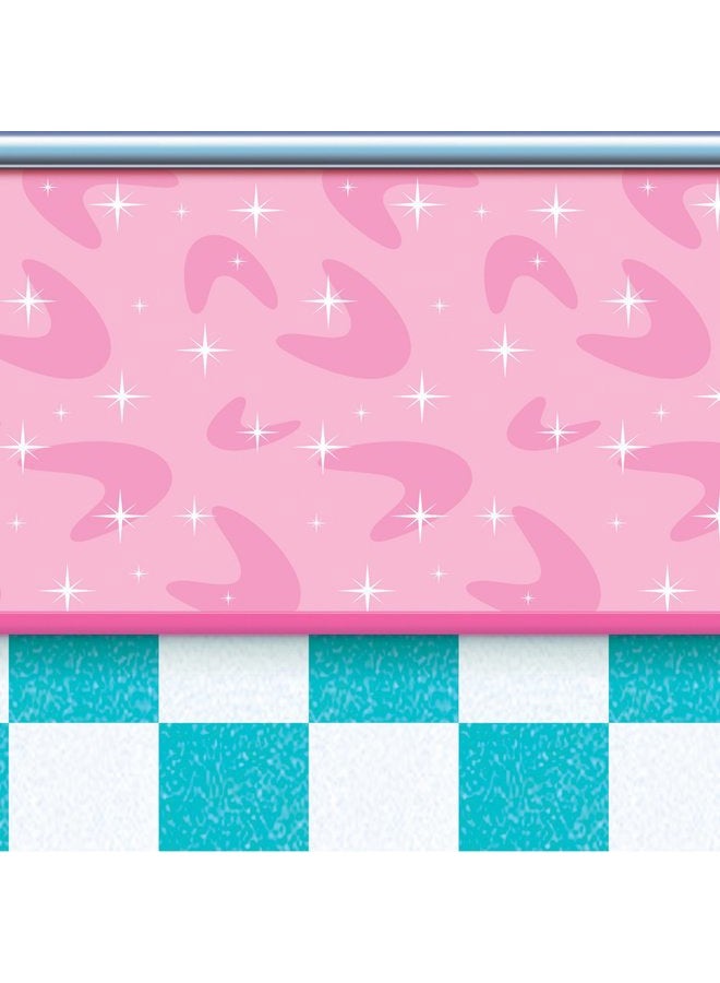 Beistle 50s Soda Shop Photo Backdrop - Image 1