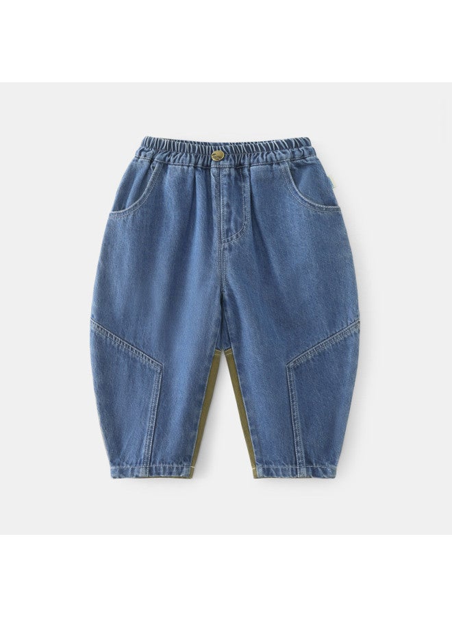 Patchwork Jeans] Boys' Pants Spring/autumn Style Jeans Baby Long Pants Outdoor Casual Girls' - Image 2