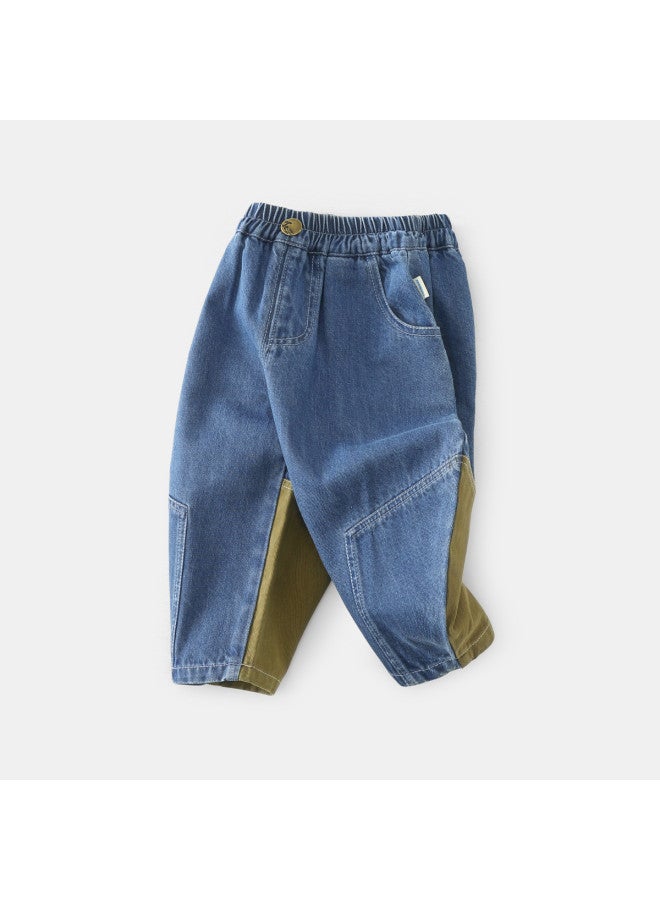 Patchwork Jeans] Boys' Pants Spring/autumn Style Jeans Baby Long Pants Outdoor Casual Girls' - Image 4