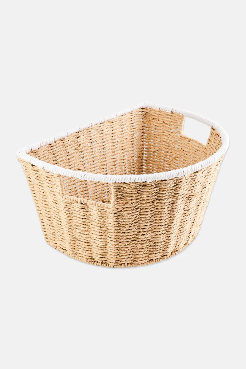 Muy Mucho Rattan Large Storage Basket,Multicolor